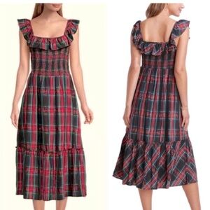 Vineyard Vines Plaid Maxi Dress - Red and Blue 2XL